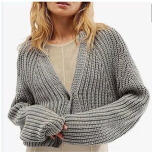 Fred People Sweet Nothings Cotton Cardi in Gray